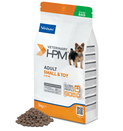 Virbac HPM Adult Dog Small & Toy. Hundefoder til voksne (dyrlæge diætfoder) 7 kg